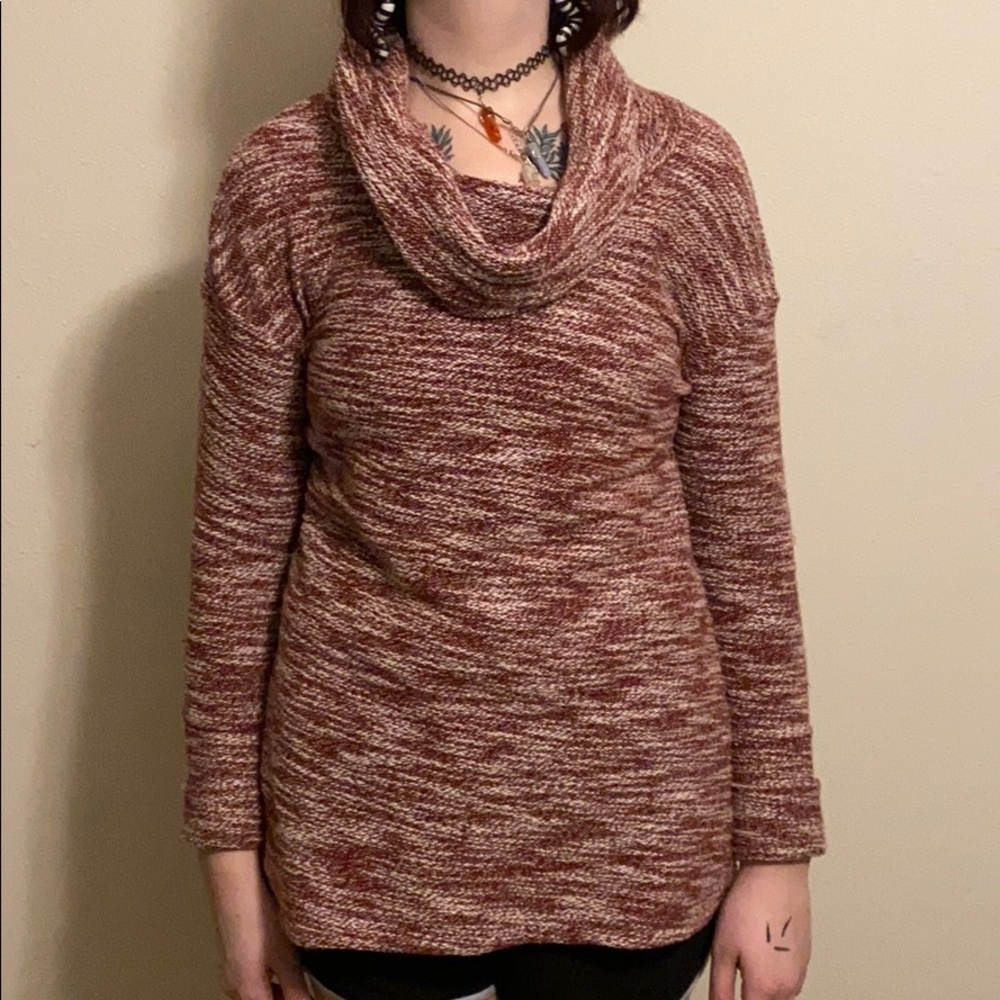 Merona sweater. Color maroon & white